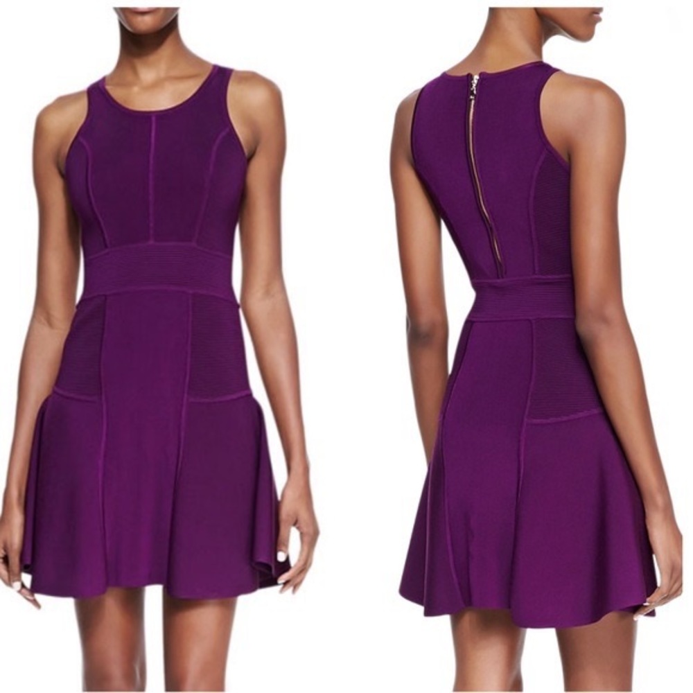Milly fit and flare knit dress